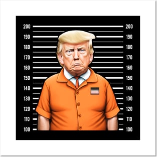 Trump 2024 Orange Suit Funny Prison Posters and Art